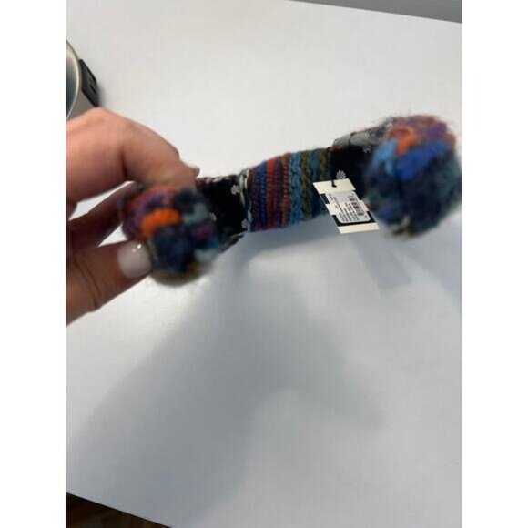 NWT Lele Sadoughi Mixed Yarn Knotted Multicolor Headband in Iris - Picture 4 of 7